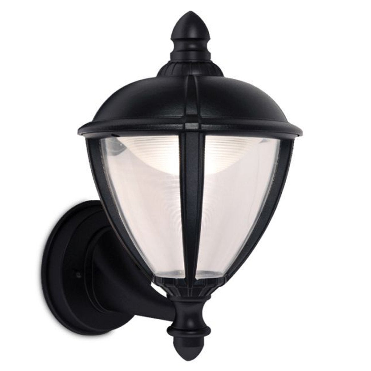 Our Cindy lantern wall light delivers on style and durability and is a smart choice for your exterior lighting. With its black aluminium construction teamed with clear panes, this lantern is hardwearing and rust and weatherproof. Built for life outdoors, it has an IP44 rating which means it can withstand the harshest of weather conditions. For sophisticated yet robust outdoor lighting, our Cindy black outdoor traditional lantern is a strong contender.