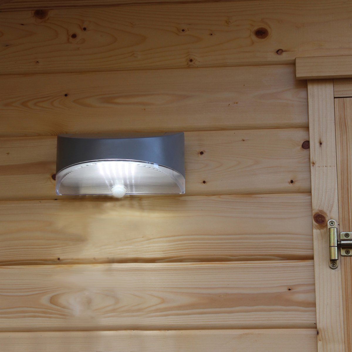 CGC ANITA Grey Solar Outdoor LED Wall Light With Motion Sensor