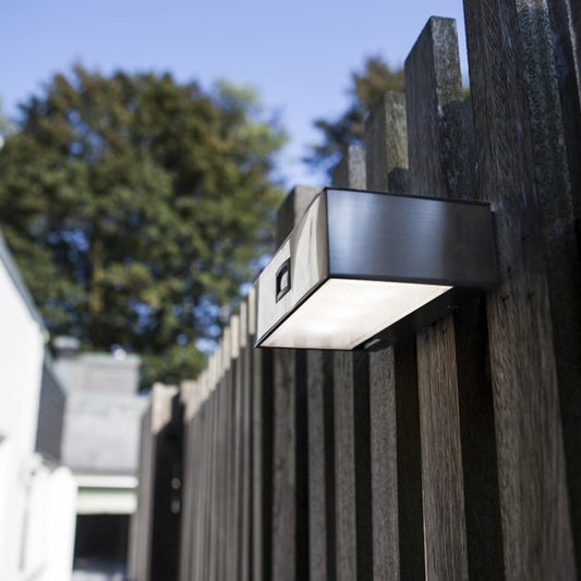 CGC KIRBY Stainless Steel LED Solar Outdoor Wall Light With Motion Sensor