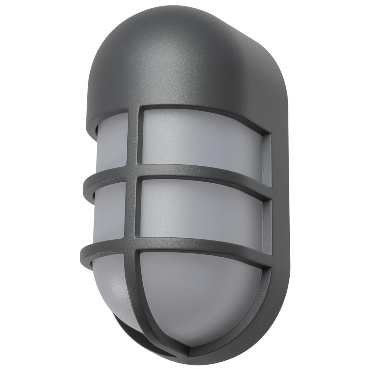 CGC ASHER Dark Grey Oval Cage Outdoor LED Wall Light