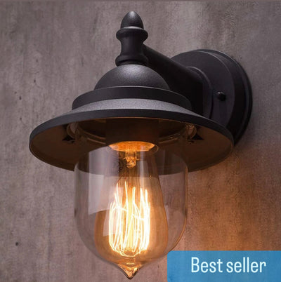 CGC RYDER Matt Black Fisherman Lantern Wall Light
