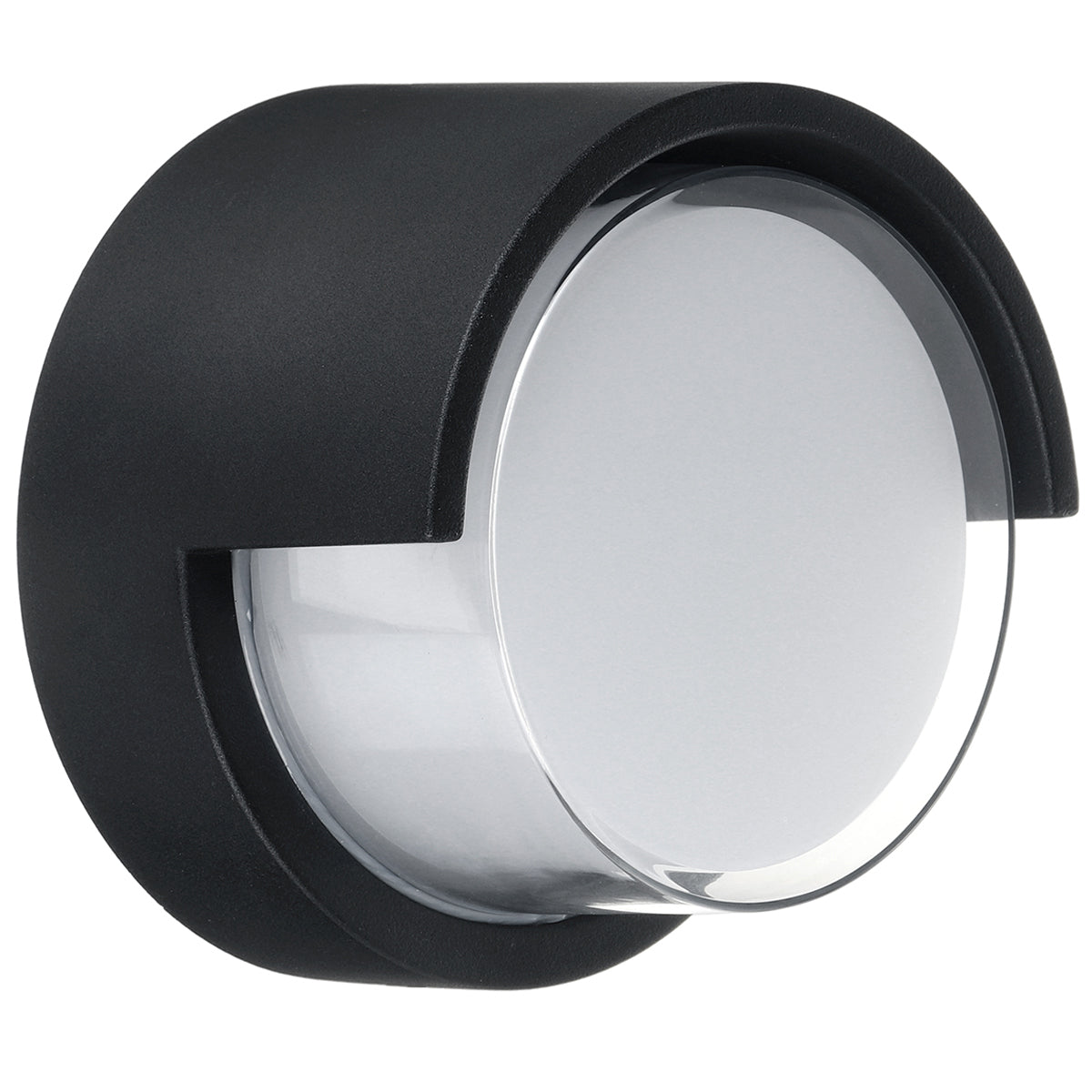 Sophia black and white round wall light is an modern simple fitting with a black polycarbonate body and opal diffuser. This stylish wall light is perfect for adding a pinch of modern flavour to doorways, sheds, patios, porch, driveways, garages, sheds, and more. This fitting is IP65 rated which makes it fully weatherproof light fitting.