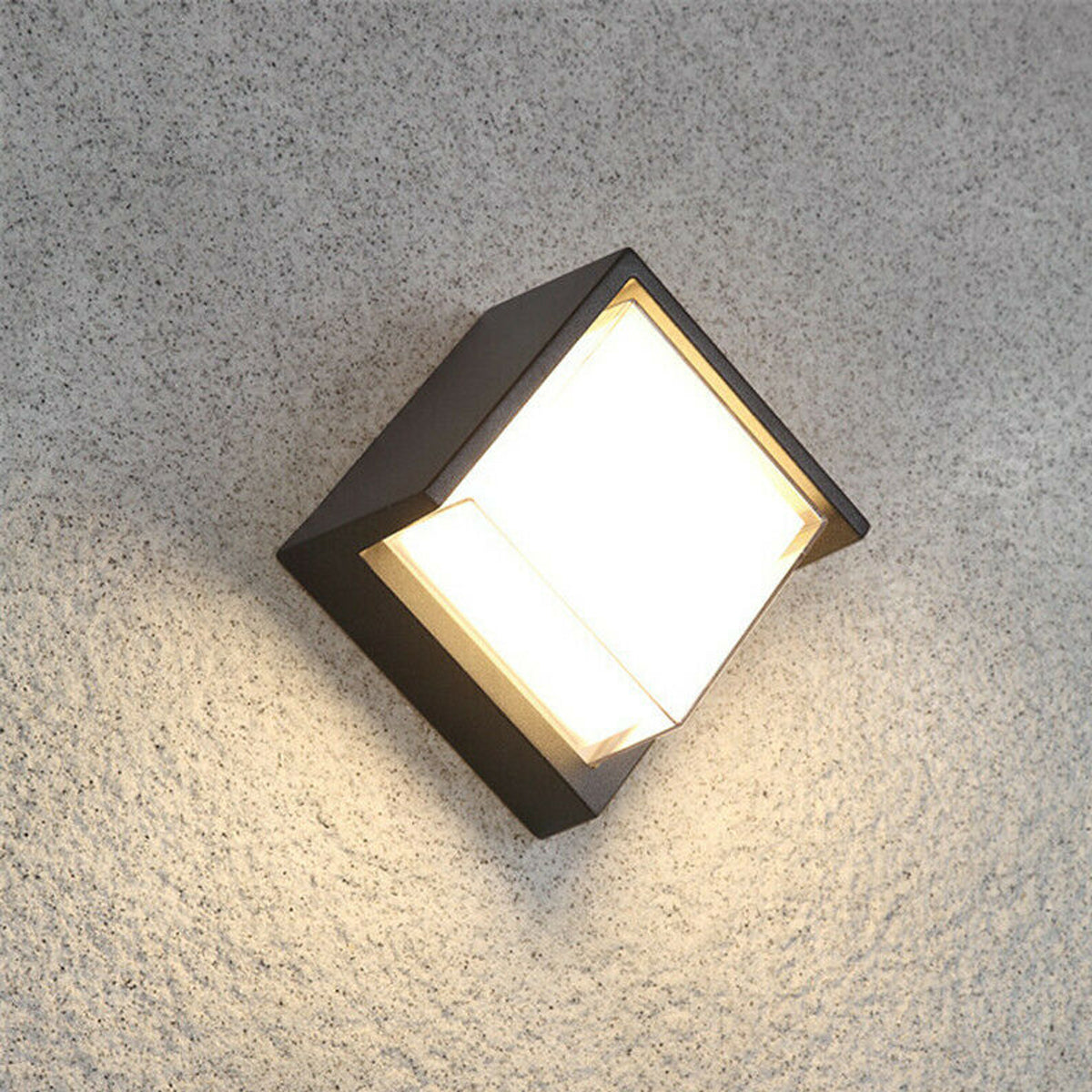 Sophia black and white square wall light is an modern simple fitting with a black polycarbonate body and opal diffuser. This stylish wall light is perfect for adding a pinch of modern flavour to doorways, sheds, patios, porch, driveways, garages, sheds, and more. This fitting is IP65 rated which makes it fully weatherproof light fitting.