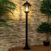 CGC BEATRICE 3 in 1 Black Vintage Lantern Post Pedestal Light