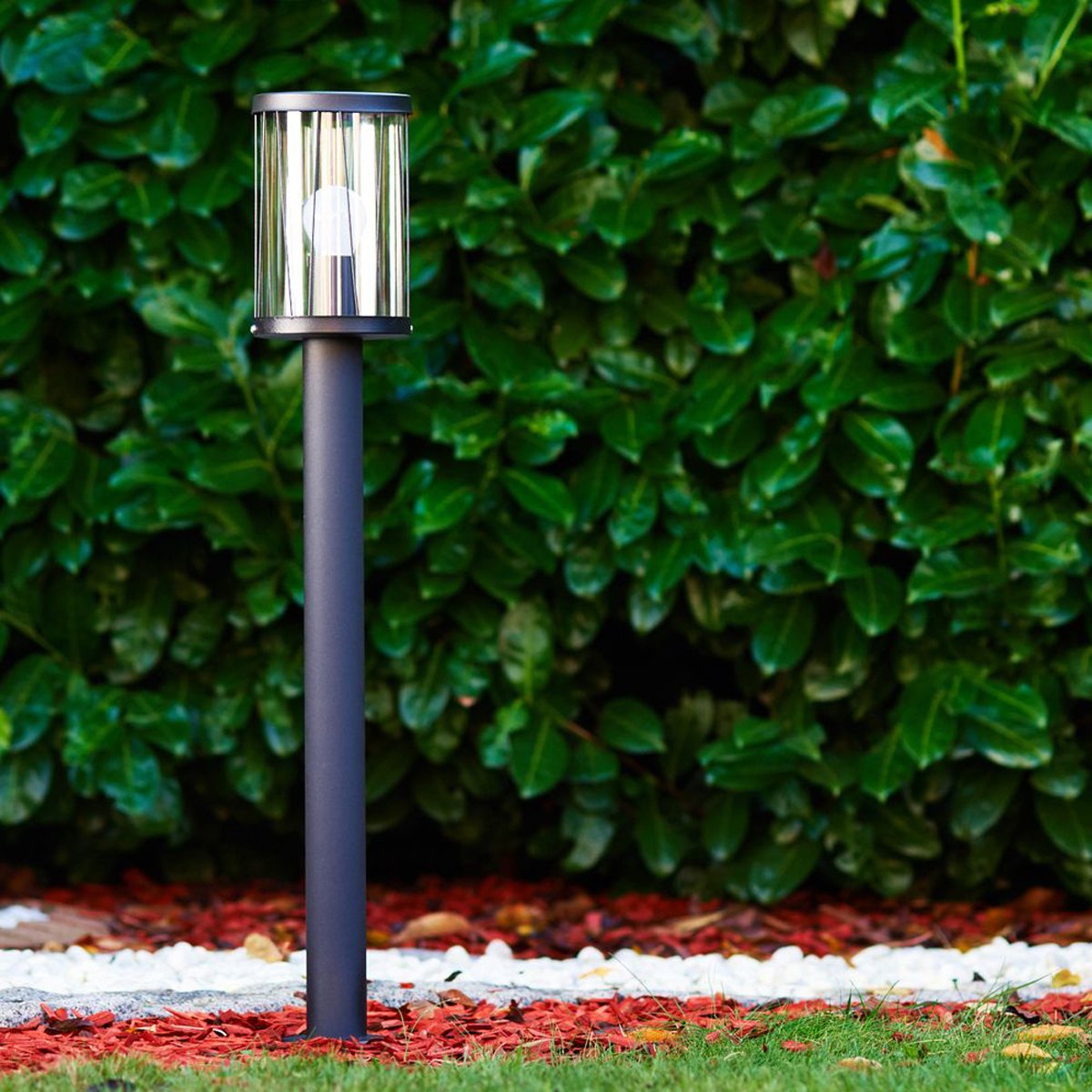 CGC CORA Dark Grey Diagonal Pattern Tall Post Light – CGC Interiors