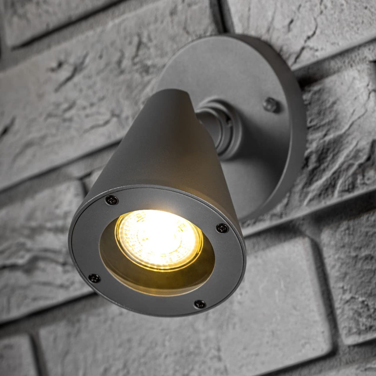 CGC MOLLY Dark Grey Cone Outdoor Wall Light Adjustable Head