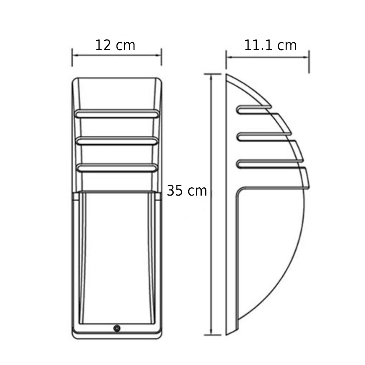 CGC LEIGH Dark Grey Curved Eyelid Outdoor Wall Light