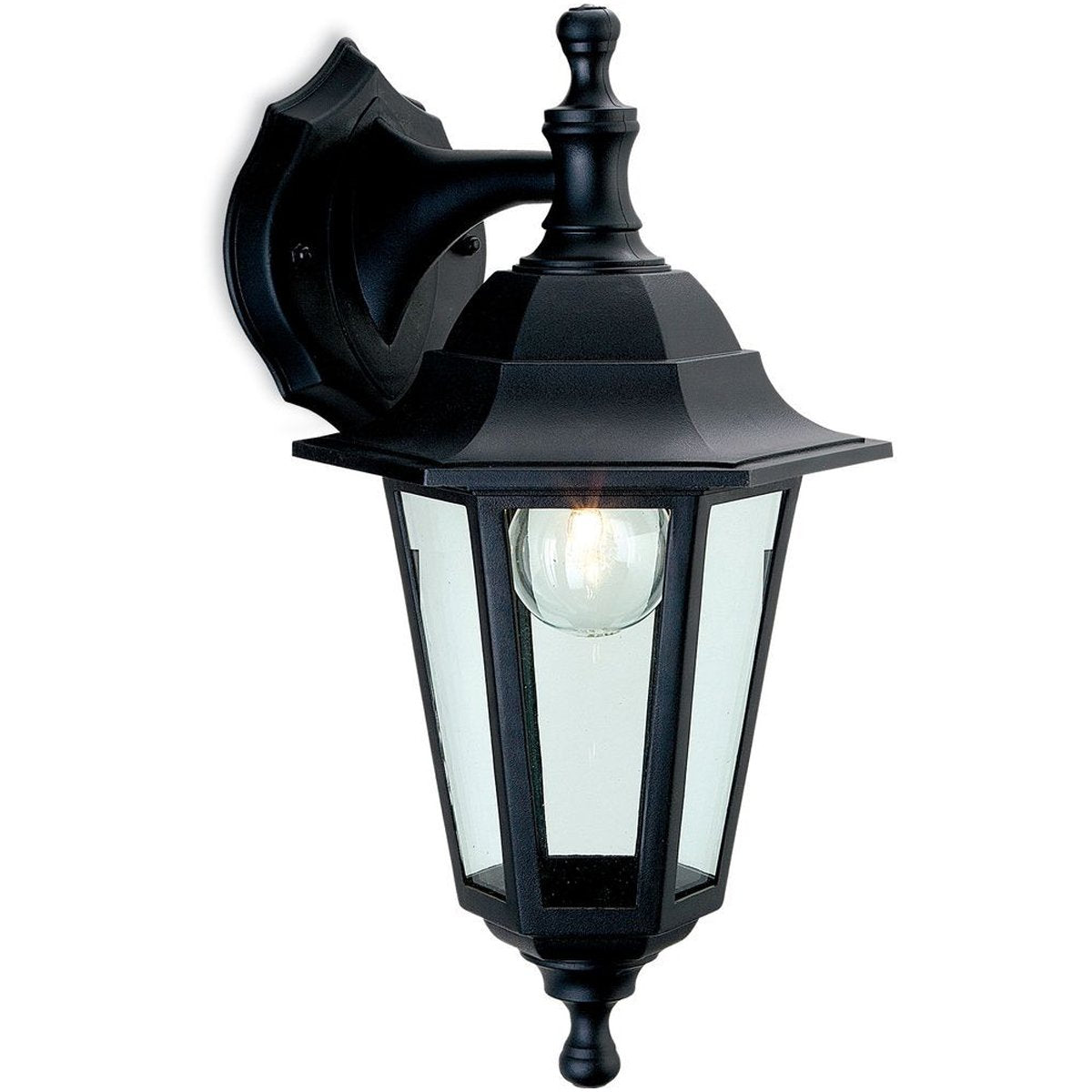 CGC CINDY Black With Motion Sensor Outdoor LED Wall Coach Lantern