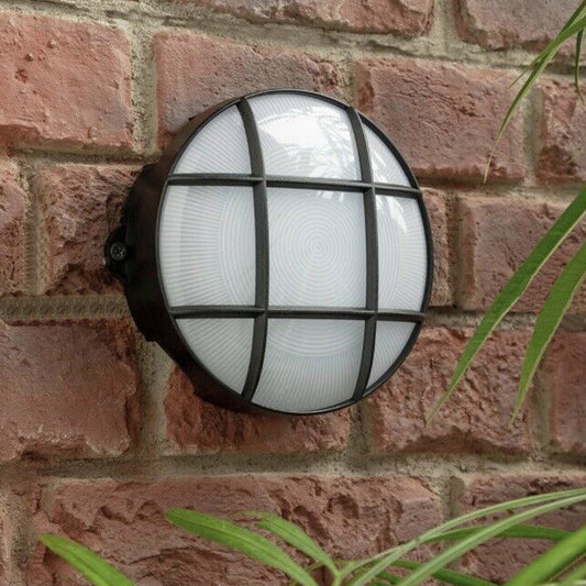 CGC VENUS Round Large Monochrome Grid LED Outdoor Wall Light