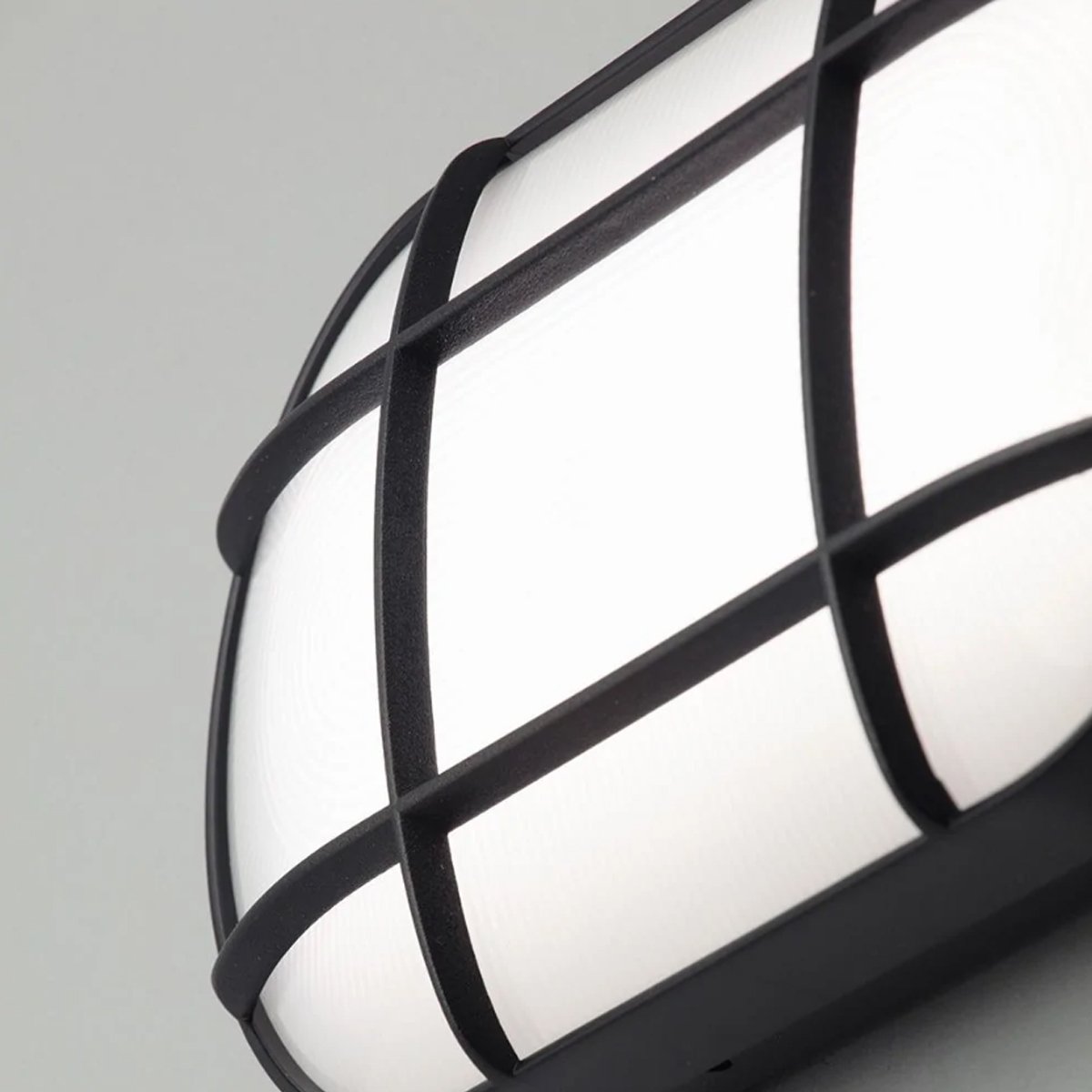 CGC VENUS Oval Medium Monochrome Grid LED Outdoor Wall Light