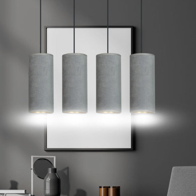 Our Bente wall light is modern and contemporary in its design which is inspired by the industrial trend with a touch of opulence. The velvet effect shades are made from a luxury grey fabric creating a stand out feature for any living, dining or bedroom. The cable is adjustable up to 100cm to suit your desired look.