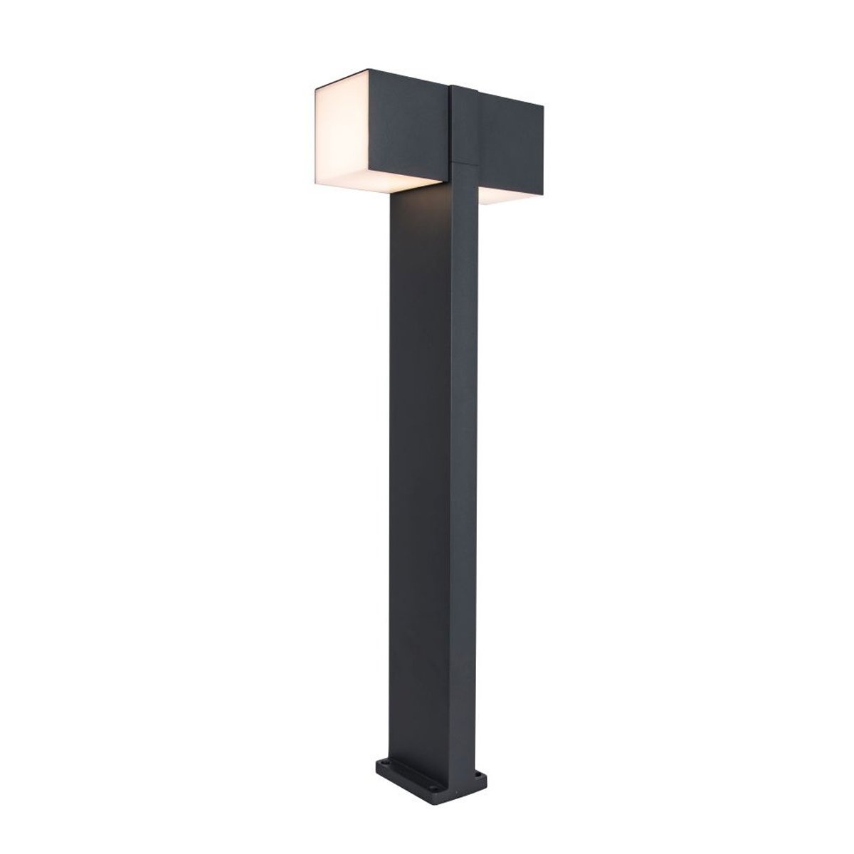 Come browse our Morgan dark grey double cube outdoor post light by CGC Interiors. This cube light installed in your home’s exterior space, creating an atmospheric lighting system for your garden, front door, or driveway to provide style and an extra security solution. The clever construction of this light allows you to adjust the light to your desired style and light output.