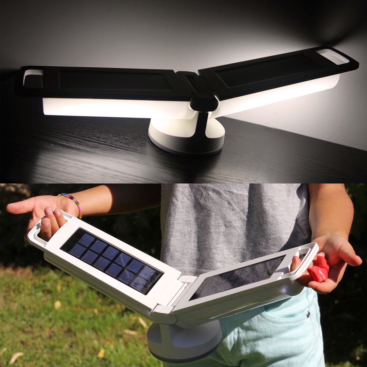 CGC FERNE Grey Portable LED Solar Lantern Light