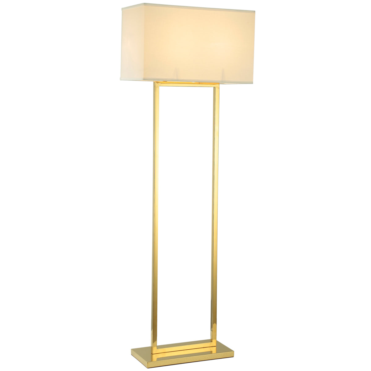 CGC CARINA Gold Contemporary Floor Lamp with cream shade
