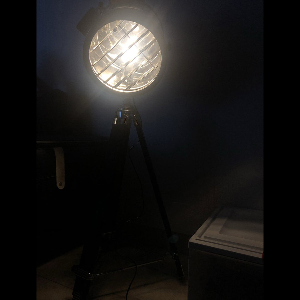 CGC HEIDI Large Chrome & Black Vintage Floor Lamp
