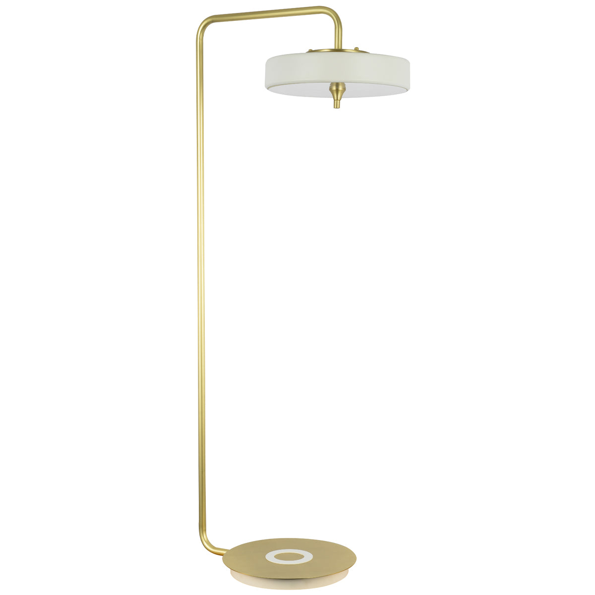 CGC BRYNN Gold & White Tall Floor Lamp