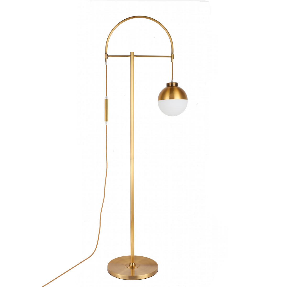 CGC ASHTON Gold Curved Floor Lamp