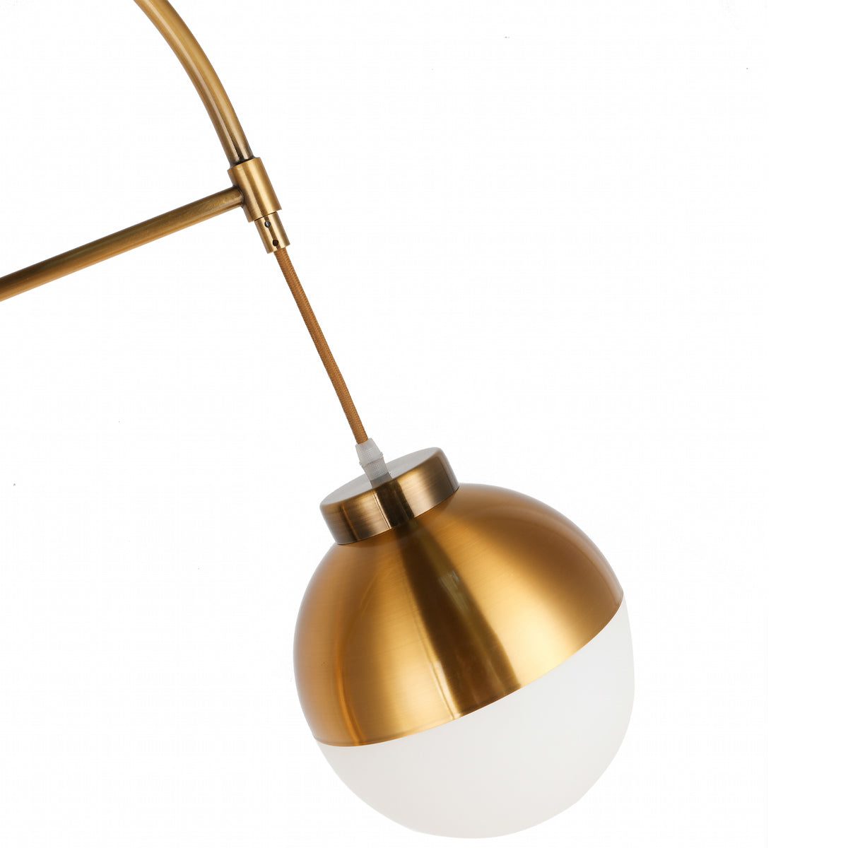 CGC ASHTON Gold Curved Floor Lamp