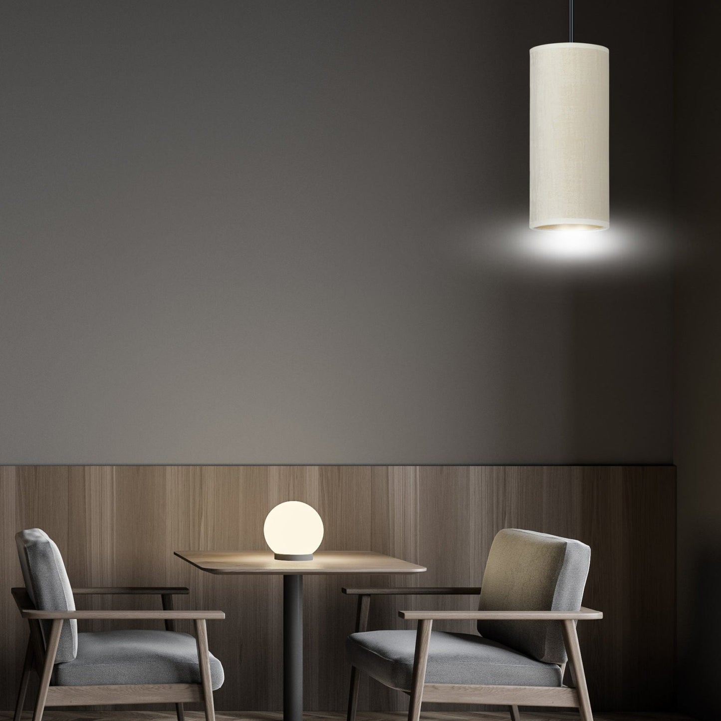 Our Bente wall light is modern and contemporary in its design which is inspired by the industrial trend with a touch of opulence. The velvet effect shade is made from a luxury white fabric creating a stand out feature for any wall in your home. The cable is adjustable up to 100cm to suit your desired look.
