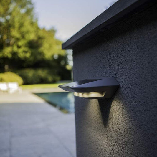CGC RIDLEY Solar Panel & Motion Sensor Curved LED Wall Light
