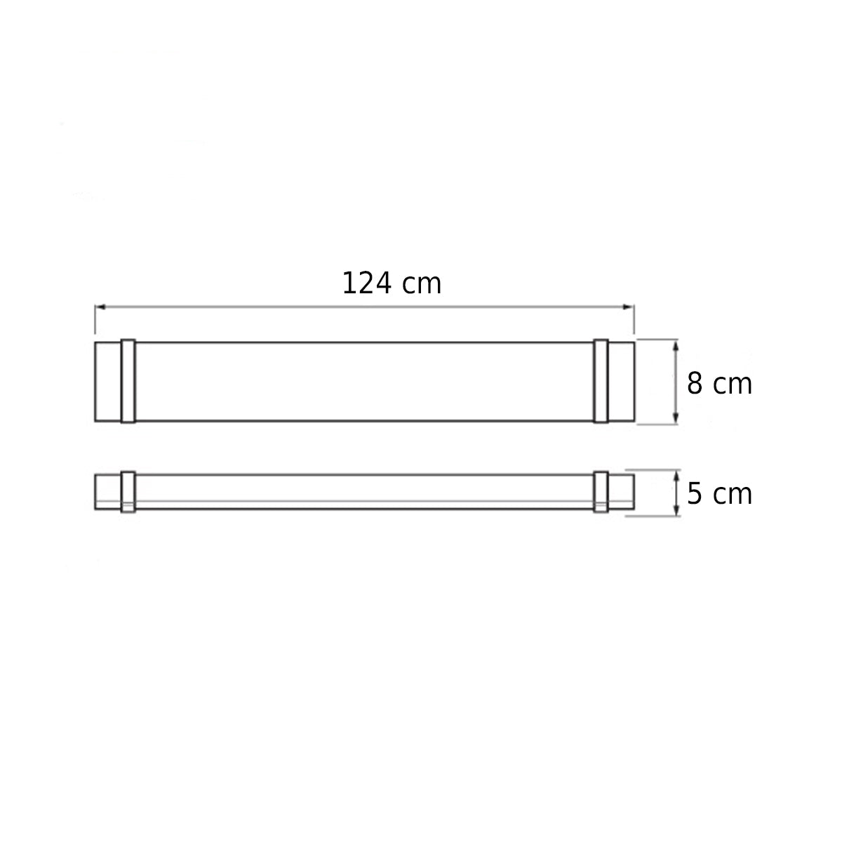 CGC OMNIA White Slim LED IP65 4000K Waterproof Strip Light 1.2 m 36W