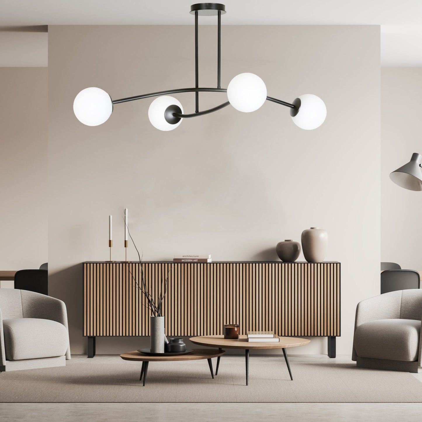 HALLDOR  is a series of modern lamps that will be a perfect complement to modernist interiors. However, they will also work perfectly in more traditional spaces. The minimalist HALLDOR lamp perfectly illuminates even large surfaces and fits perfectly into most home arrangements.