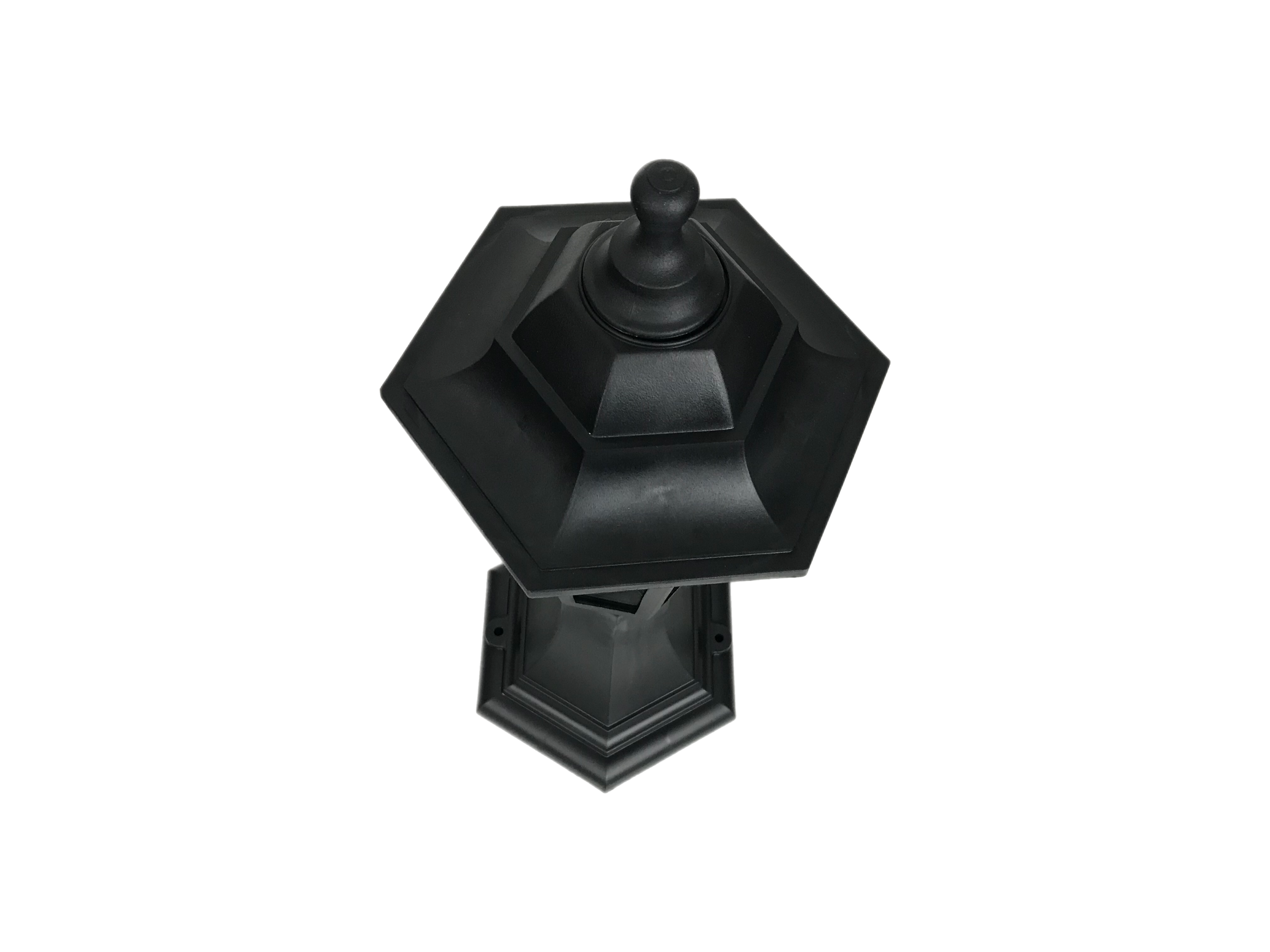 Our Yasmin lantern delivers on style and durability and is a smart choice for your exterior lighting. With its black polycarbonate construction teamed with clear polycarbonate panes, this lantern is hardwearing and rust and weatherproof. Built for life outdoors, it has an IP44 rating which means it can withstand the harshest of weather conditions. For sophisticated yet robust outdoor lighting, our Yasmin black outdoor traditional lantern is a strong contender.