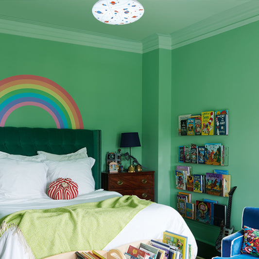 CGC ACEY Large Round Children's Bedroom Ceiling LED Light Space Planet Rocket LED Flush Mount