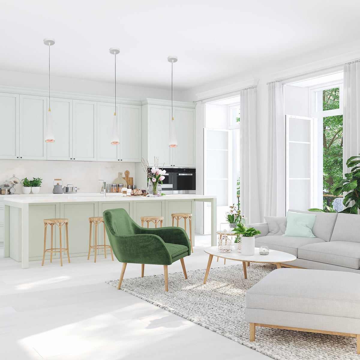 Our Evi pendant light is a stylish addition suitable for every room, its white metal cone shape with contrasting gold and braided matching white cable creates a beautiful feature on any ceiling. The pendant looks great over kitchen islands or hung as a multiple especially in industrial and modern interiors.