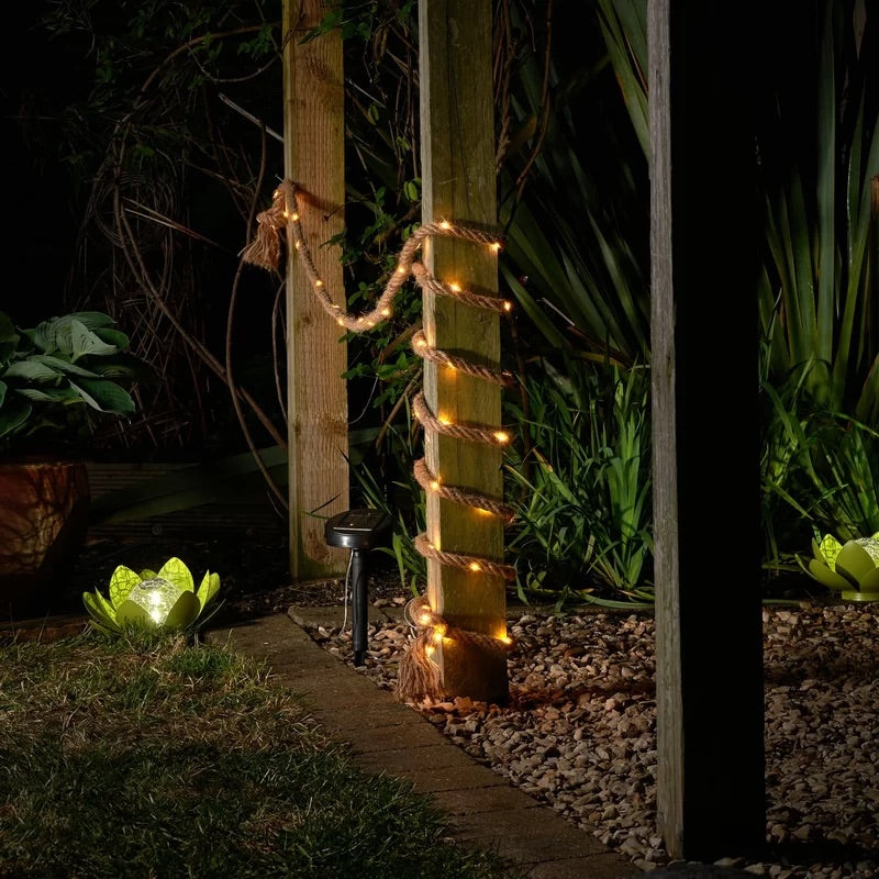 CGC MARLO Solar LED Rope Light Outdoor Garden String Light Kit
