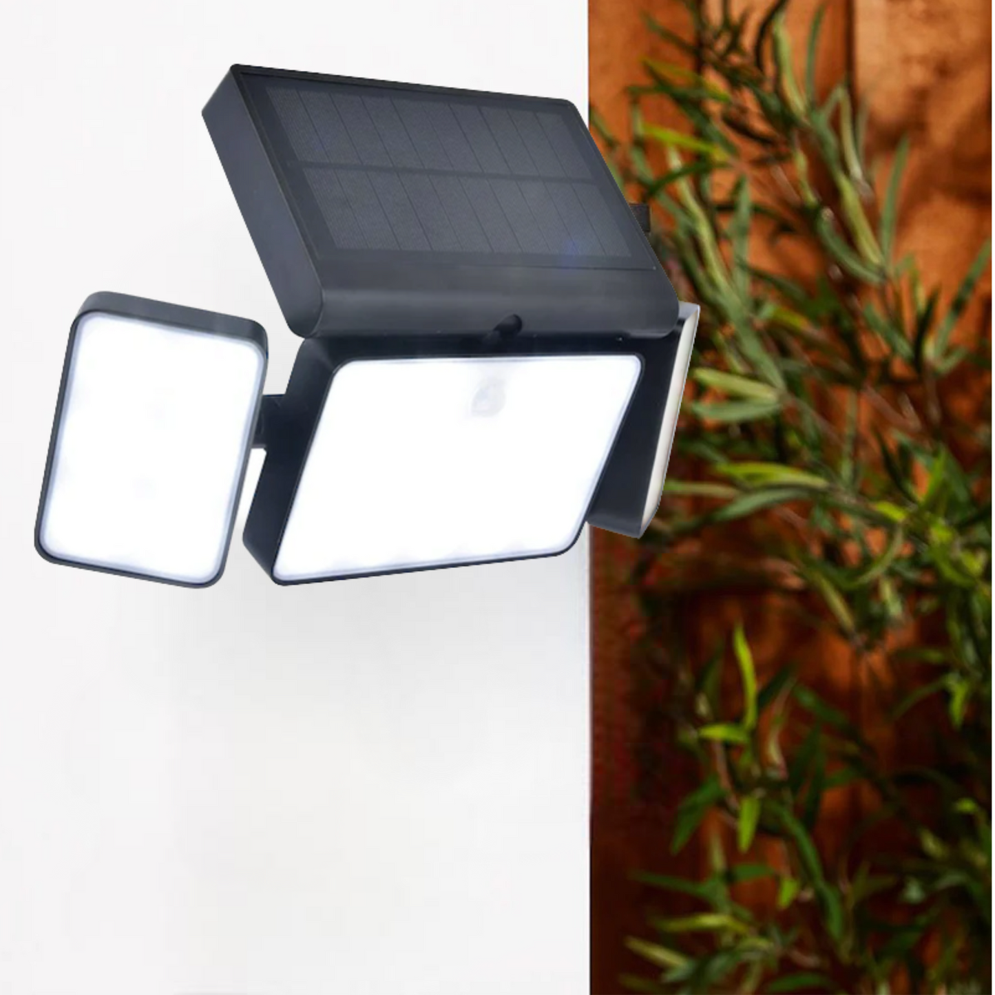 CGC KELIS 3 Light PIR Motion Sensor Solar LED Security Outdoor Wall Light Floodlight