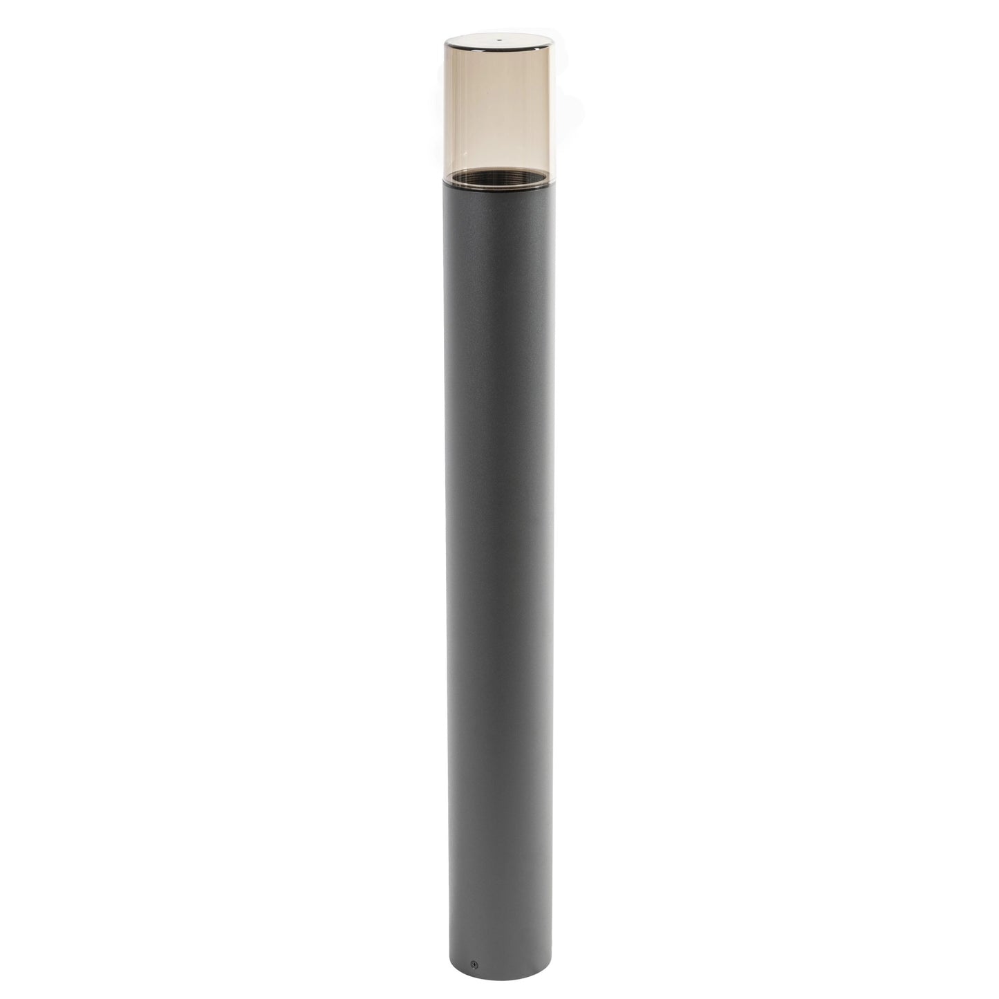 This post light is featured with a smoky diffuser, dark grey finish and ideal for outdoor use. Measuring around 50cm in height, this elegantly designed pillar light blends with either modern or traditional houses. The extended height of this product (compared to our medium dark grey post light) allows it to show off its features better. 