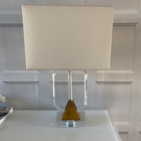 Our Luxury Crystal and Gold art deco style lamp is designed to add a touch of class to any room within your home. It's high end appearance and the heavy quality of this lamp makes it look and feels much more expensive than is reflected in the price.