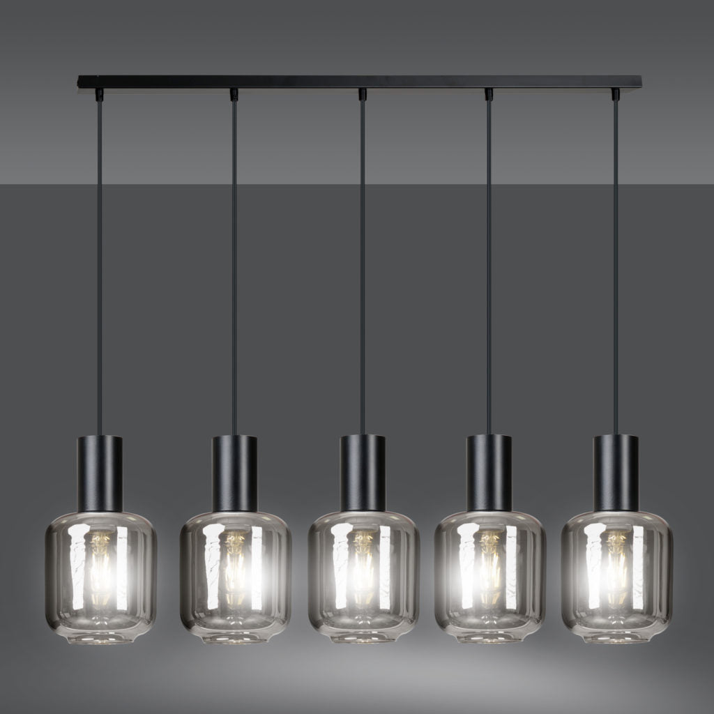 CGC INGVAR 5 BLACK CEILING LAMP LIGHT