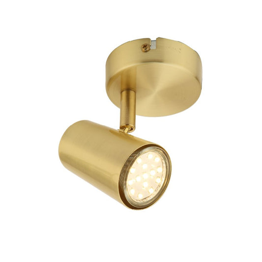 CGC LAYLA Adjustable Satin Brass Single Spotlight For Wall Or Ceiling