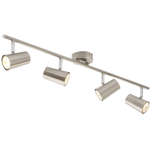 CGC LAYLA Adjustable Satin Nickel 4 Spotlight Ceiling Bar