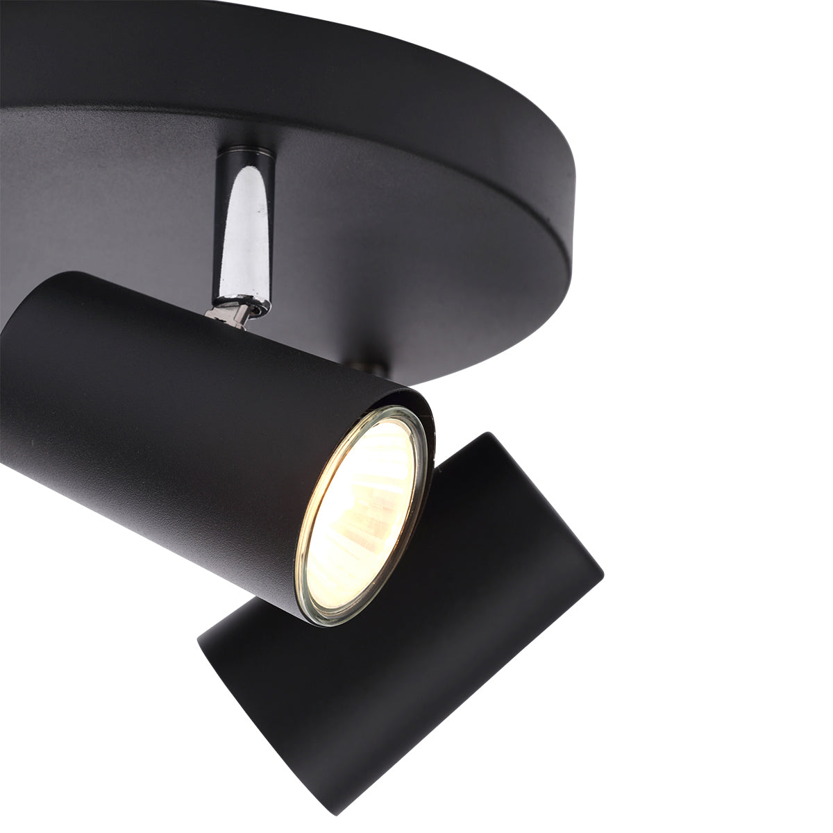 CGC LAYLA Adjustable Black 3 Light  Ceiling Spotlight Plate