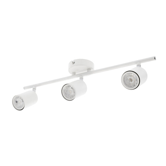 Our Jack 3 Light Spotlight Bar is the perfect addition to your interior lighting arrangements, finished in white it's perfect for adding a sleek lighting design to your room. The modern design features 3 adjustable light heads perfect for lighting your kitchen – ensuring all spaces are efficiently illuminated with a practical task light that can be adjusted to your needs.