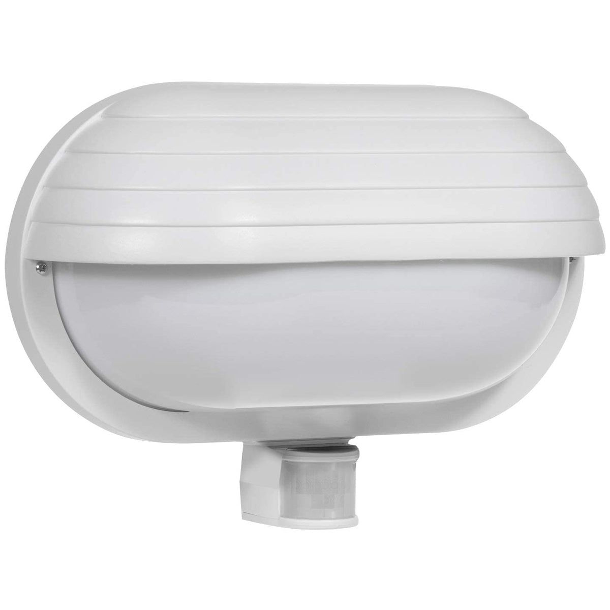 CGC VESPA White Oval Eyelid Bulkhead Wall Light With Motion Sensor