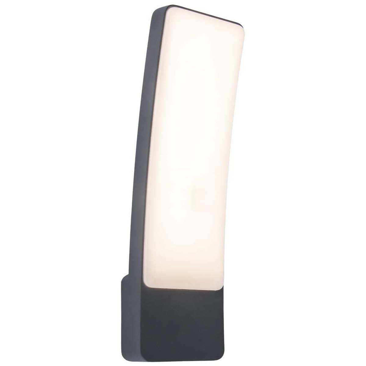 Our Alana dark grey curved wall light combines style and energy efficiency. Perfect for lighting outside modern homes driveways, patios, gardens as well as bars, clubs, hotels. Matching post light available.