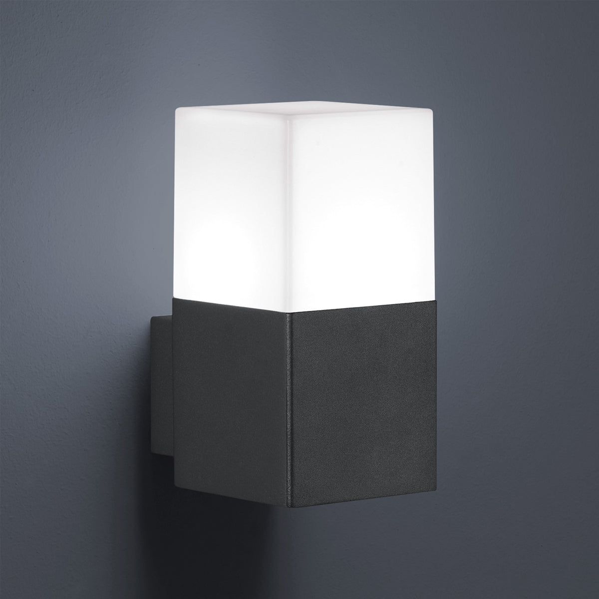 Our Amara dark grey outdoor wall mounted rectangle outdoor light would look perfect in a modern or more traditional home design. Outside wall lights can provide atmospheric light in your garden, at the front door or on the terrace as well as a great security solution. It is designed for durability and longevity with its robust material producing a fully weatherproof and water resistant light fitting.