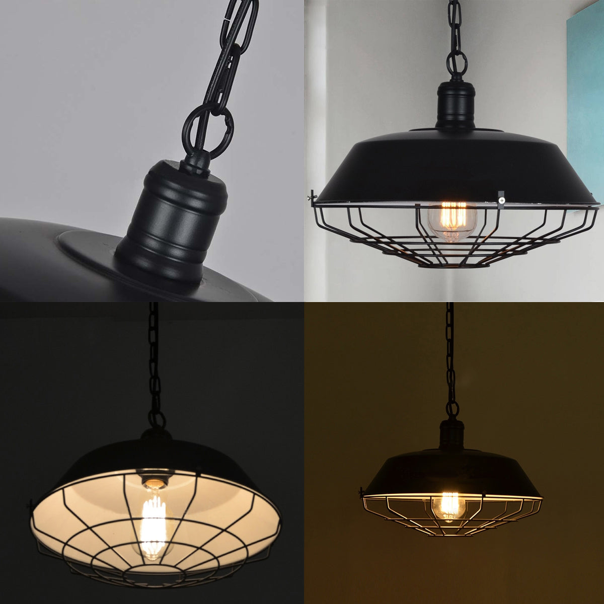 Our Margo pendant light is a stylish addition suitable for every room, its metal cage shape creates amazing shadow effects on the ceiling and walls. The lamp looks great with a filament light bulb, especially in industrial and eclectic interiors.