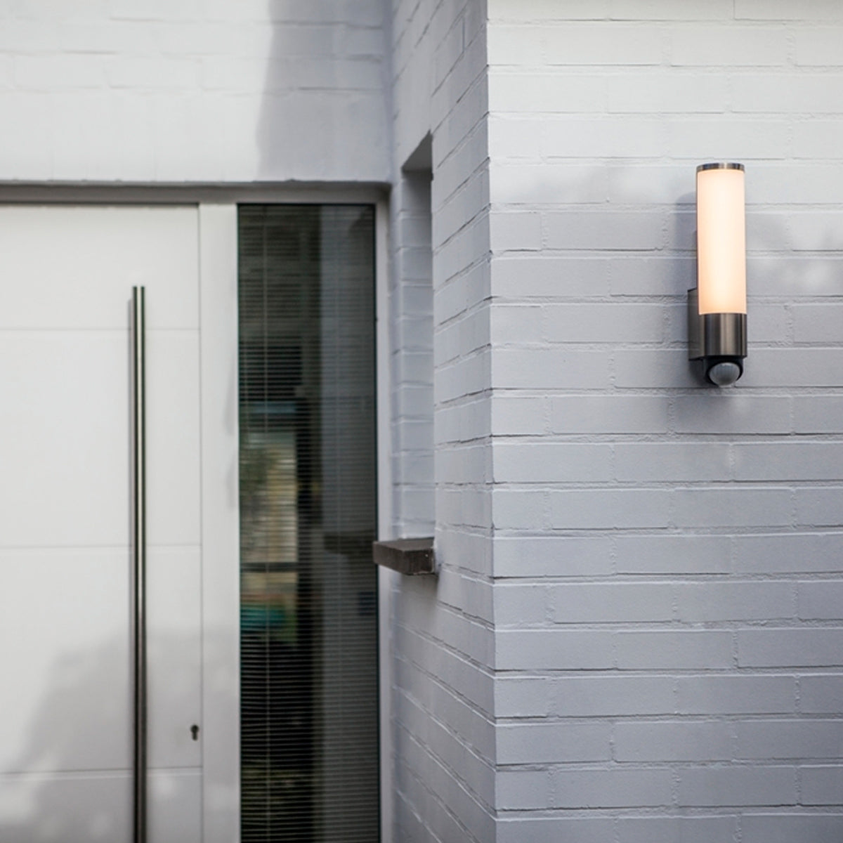 CGC SHELBY Stainless Steel Cylindrical LED Wall Light With Motion Sensor