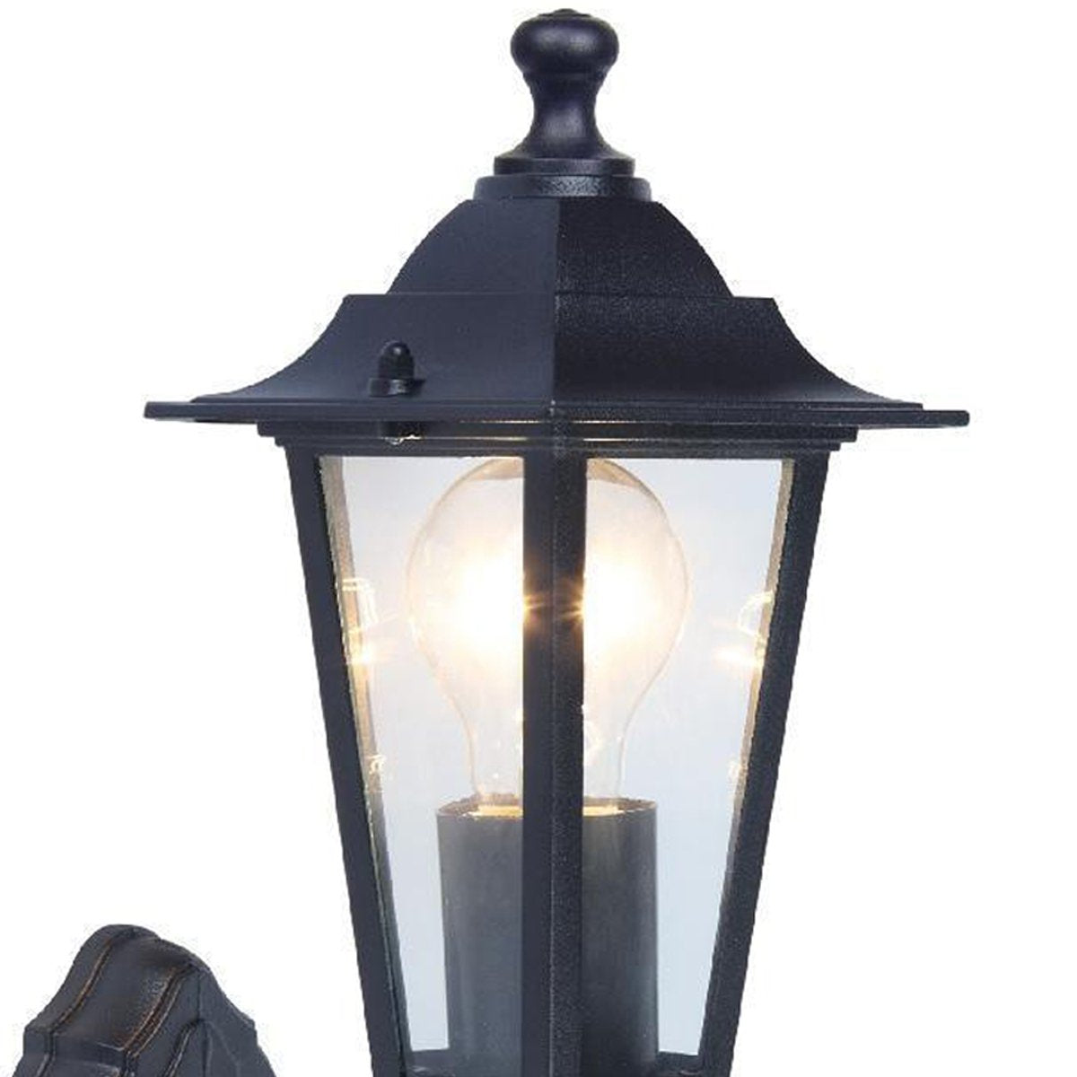 CGC ORLA Black Traditional Style Wall Lantern With Motion Sensor