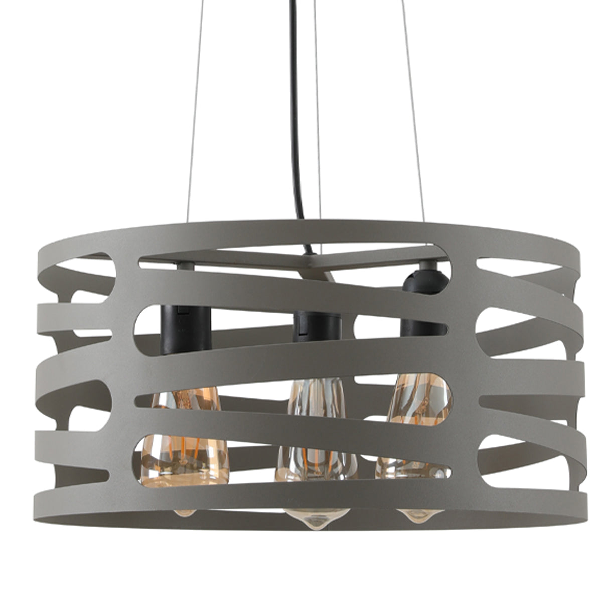 Our Marissa pendant ceiling Light is a strikingly beautiful fitting modern and contemporary in its appearance. This pendant light is constructed from a metal circular shade with laser cut outs and comes complete with a black adjustable cord and matching ceiling rose. When lit this light creates something spectacular as the light shines through the cut out shapes. 