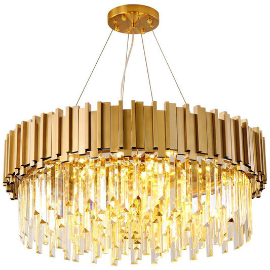 CGC CLEO Polished Gold & Crystal Extra Large Chandelier