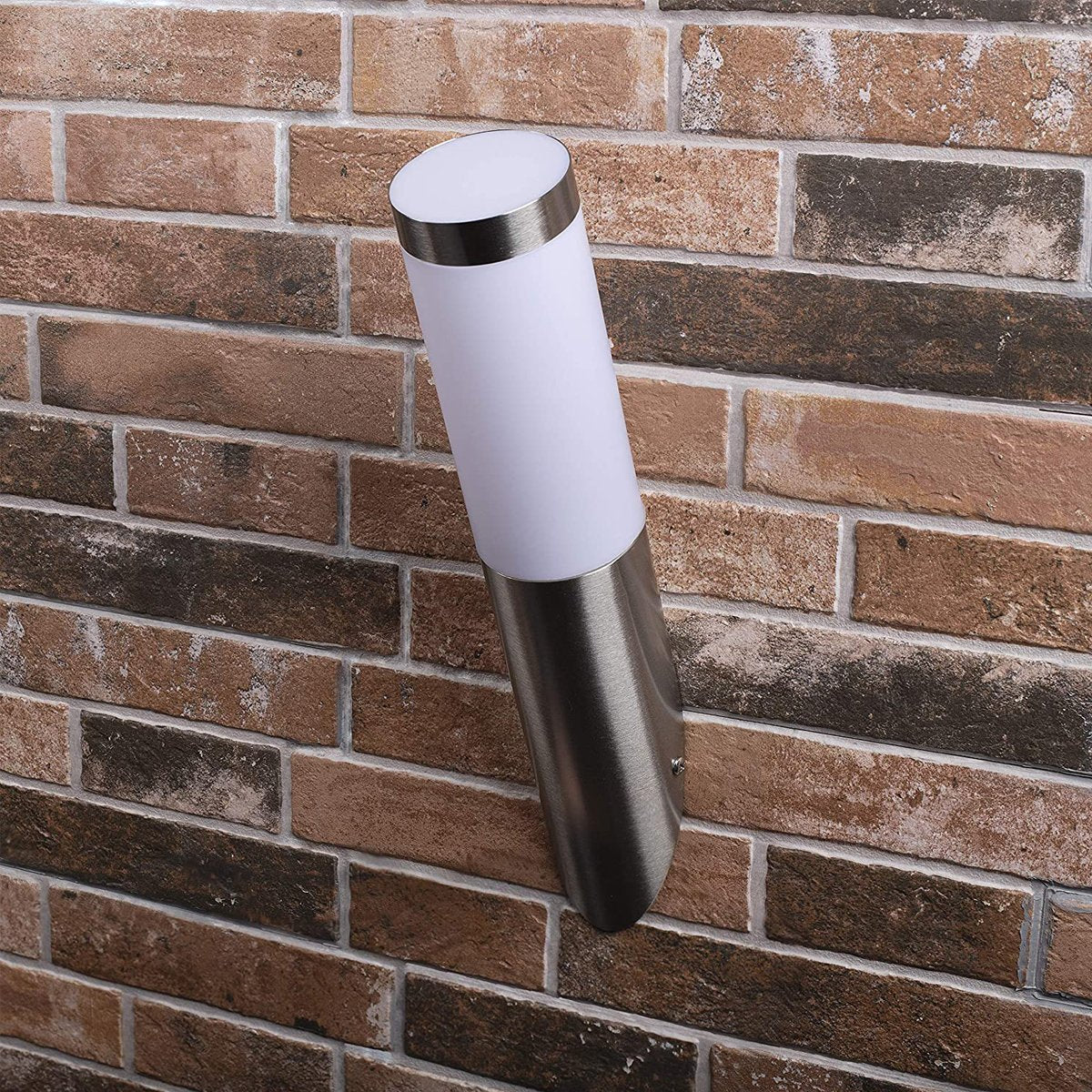 The Aster wall light's rounded silhouette, stainless steel body, and polycarbonate diffuser harmoniously merge to create a stylish, modern look. This outdoor lighting fixture is ideal for a variety of venues, including gardens, driveways, doorways, workspaces, pubs, and hotels, providing both illumination and security.