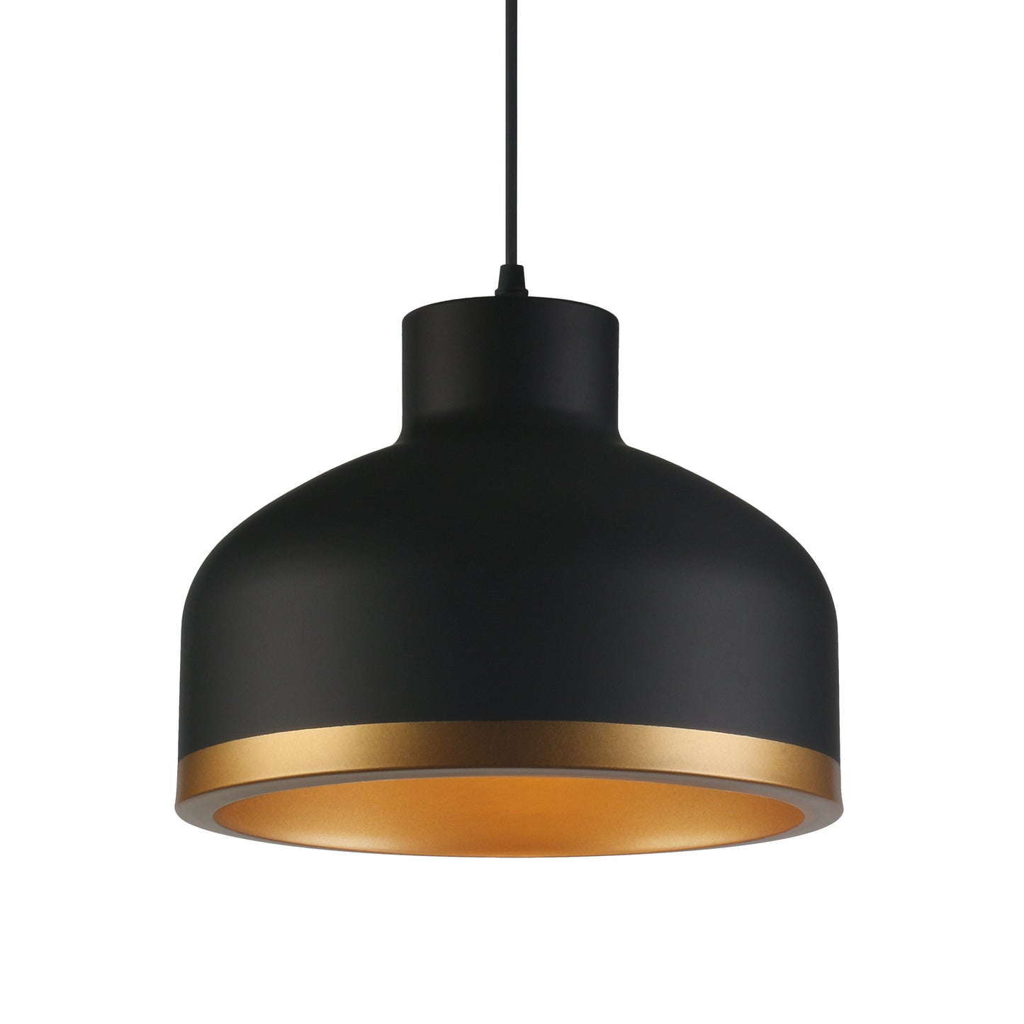 Our popular Goldi ceiling light, comes in a signature dome shape with contrasting gold trim. It is height-adjustable at the point of installation so you can position it to your exact requirements. One E27 bulb is required as it enhances such a warm and inviting glow from the contrasting inner, would look great above kitchen islands, dining tables or as main light fitting in any room.
