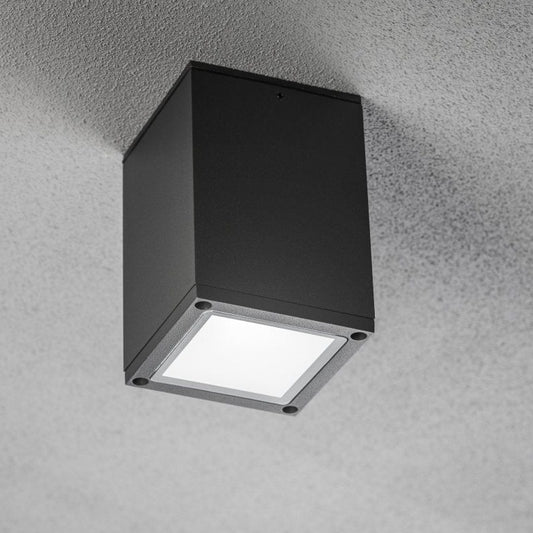 Our Len ceiling outdoor porch light delivers on style and durability and is a smart choice for your exterior lighting. With its dark grey powder coated aluminium construction teamed with clear polycarbonate diffuser, this lantern is hardwearing and rust and weatherproof. Built for life outdoors, it has an IP54 rating which means it can withstand the harshest of weather conditions. For sophisticated yet robust outdoor lighting, our Len dark grey outdoor ceiling spot light is a strong contender.