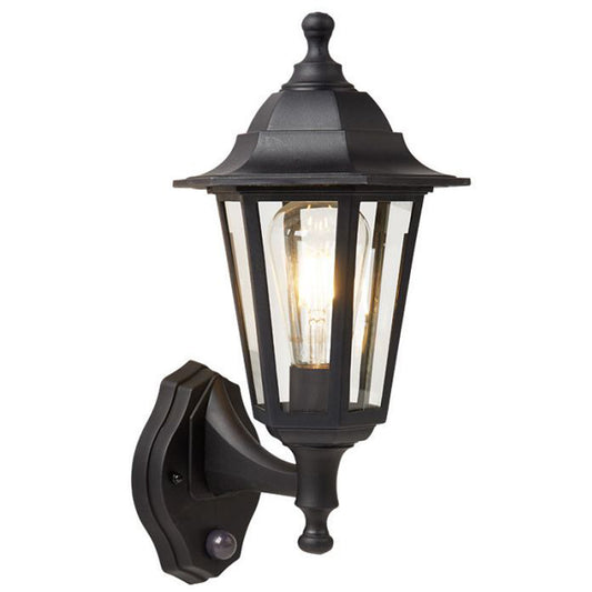 Our Yasmin lantern delivers on style and durability and is a smart choice for your exterior lighting. With its black polycarbonate construction teamed with clear polycarbonate panes and built in motion sensor, this lantern is hardwearing and rust and weatherproof. Built for life outdoors, it has an IP44 rating which means it can withstand the harshest of weather conditions. For sophisticated yet robust outdoor lighting, our Yasmin black outdoor traditional lantern is a strong contender.